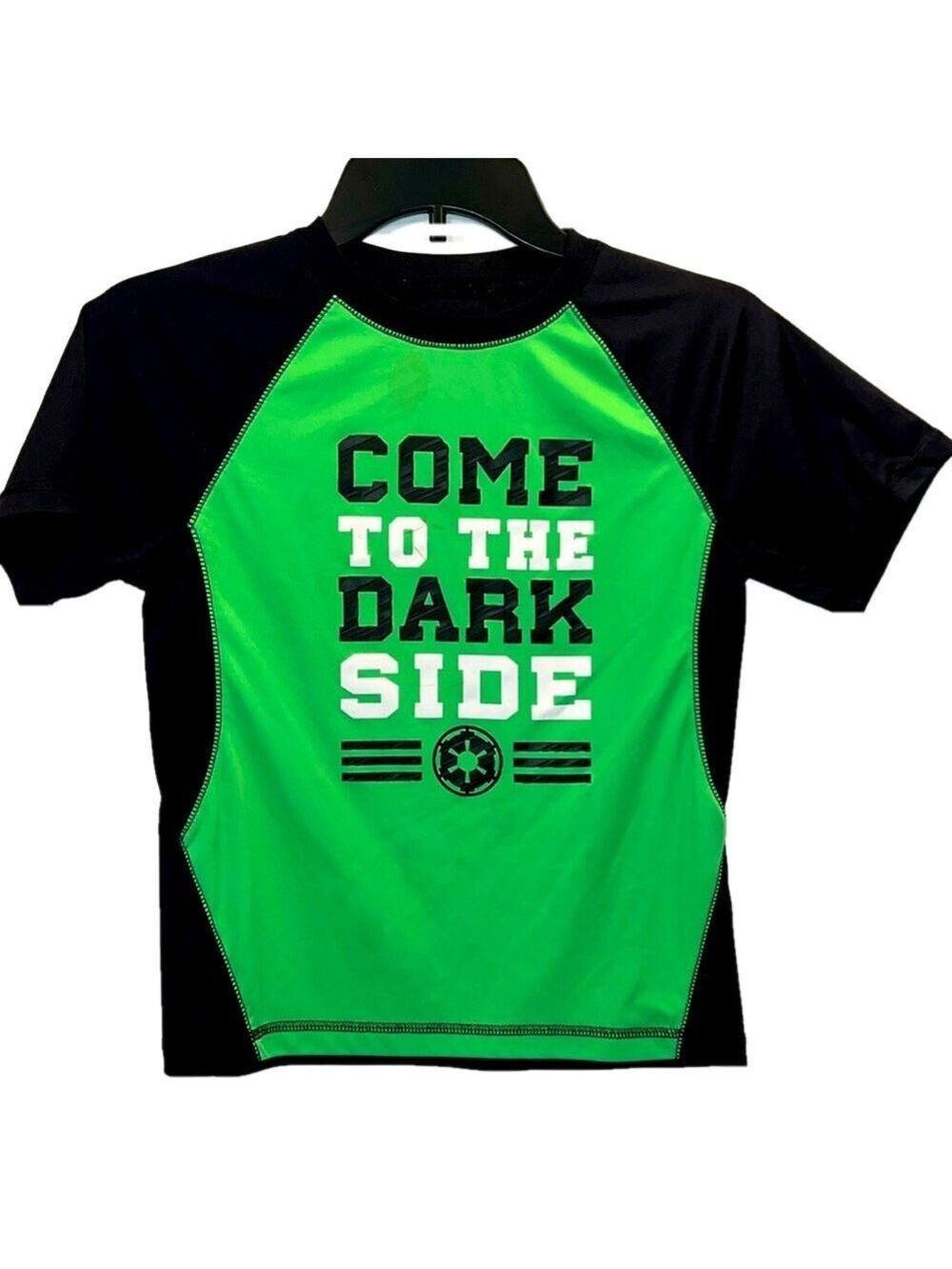 Star Wars Dark Side Tee Shirt, Sz S, PTP 16", Length 20", Black/Green Color